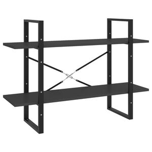 vidaXL 2-Tier Book Cabinet Grey 100x30x70 cm Engineered Wood