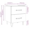vidaXL Bedside Cabinets 2 pcs White 40x35x47.5 cm Engineered Wood
