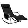 vidaXL Sun Loungers 2 pcs Textilene Black and Grey