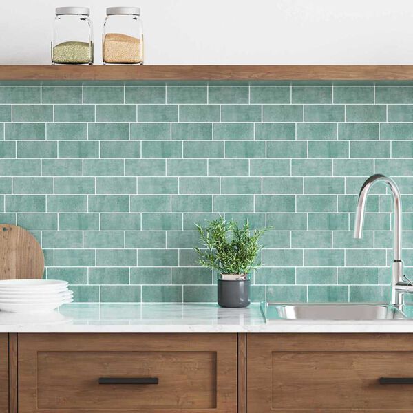 vidaXL Decorative Stickers 10 pcs Grey Green 29.4 x 21.4 cm