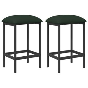 vidaXL Bar Stool 2 pcs Dark Green 40 x 32 x 74 cm Engineered Wood