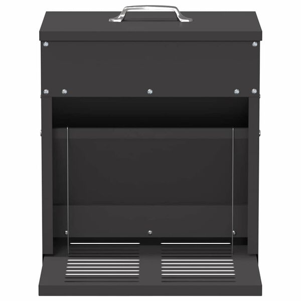 vidaXL Chicken Treadle Feeder Black 33 x 42 x 40 cm Cold-Rolled Steel