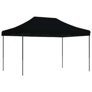 vidaXL Party Tent Black with Black Frame Oxford Fabric