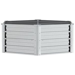 vidaXL Garden Raised Bed 129x45 cm Galvanized Steel Silver