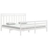 vidaXL Bed Frame without Mattress White 180x200 cm Super King Solid Wood
