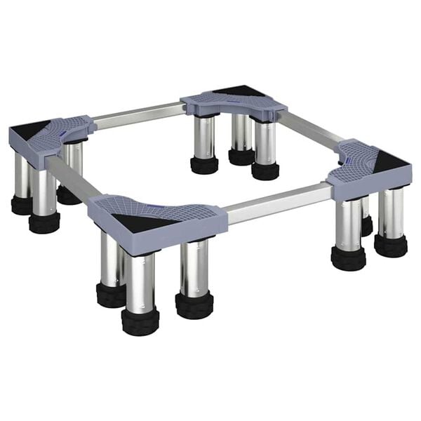 vidaXL Washing Machine Base Manual Grey 67 x 67 x 21.5 cm Metal