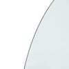 vidaXL Fireplace Glass Plate Half Round 800x500 mm