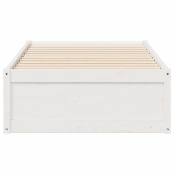 vidaXL Bed Frame without Mattress White 90x200 cm Solid Wood Pine
