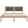 vidaXL Bed Frame with Headboard Dark Grey 140 x 190 cm Solid Pine Wood