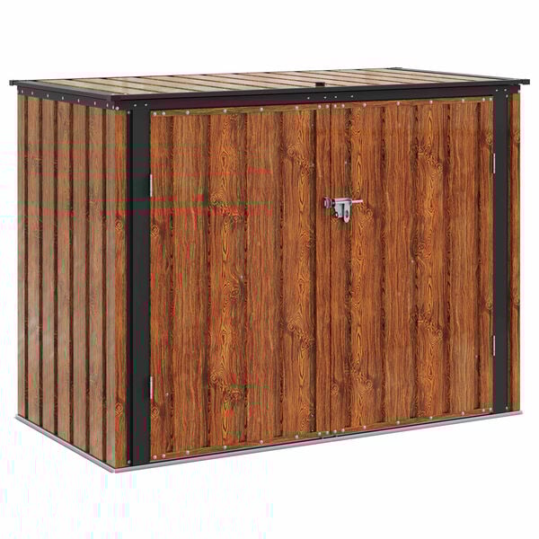 vidaXL Garden Storage Box Brown 151.5 x 82 x 110.5 cm Steel