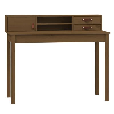 vidaXL Desk Honey Brown 110x50x93 cm Solid Wood Pine