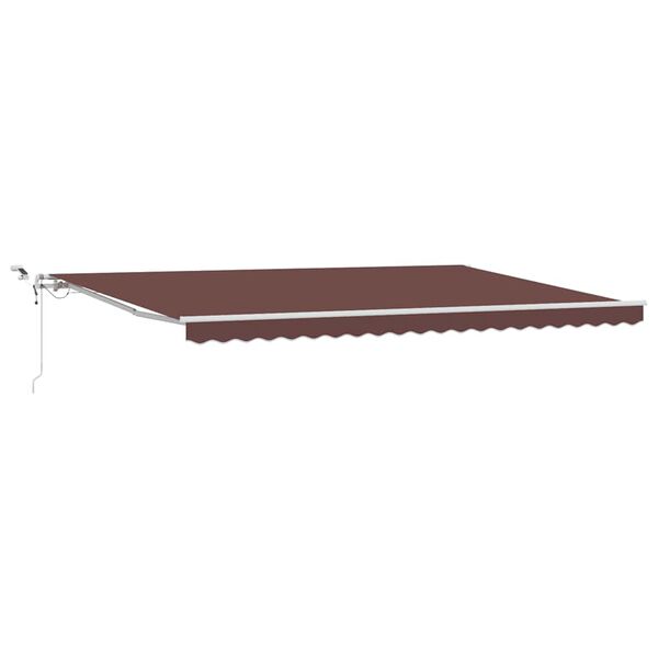 vidaXL Automatic Retractable Awning with LED Brown 500x300 cm