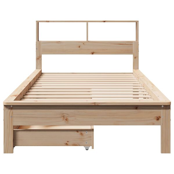 vidaXL Bookcase Bed without Mattress 100x200 cm Solid Wood Pine