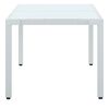 vidaXL Garden Table White 150x90x75 cm Poly Rattan