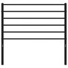 vidaXL Metal Replace Headboard Black 100 cm