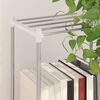 vidaXL Tubular Shelf with Storage White 43 x 27 x 90 cm Aluminium