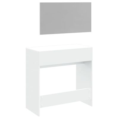 vidaXL Dressing Table with Mirror White 80x39x80 cm