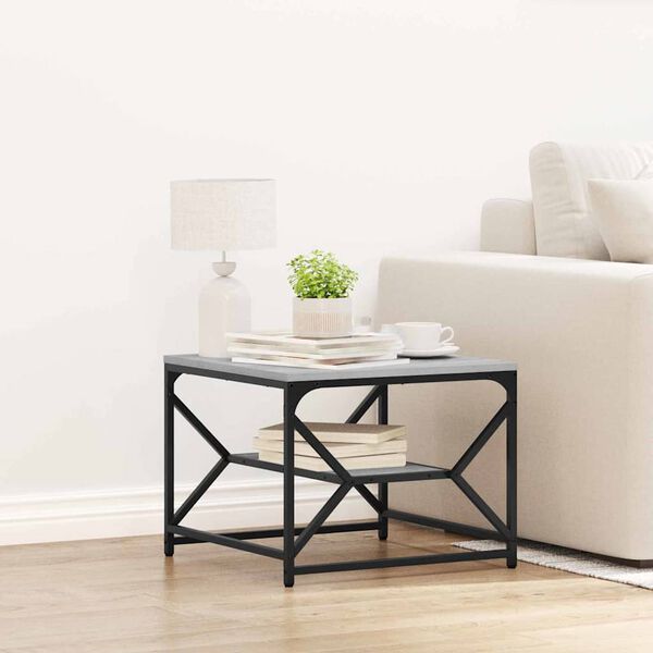 vidaXL Coffee Table Grey Sonoma 51 x 50 x 40 cm