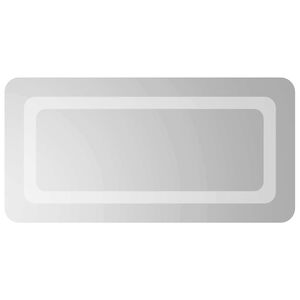 vidaXL LED Bathroom Mirror Transparent 60 x 30 cm Tempered Glass