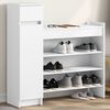 vidaXL Shoe Cabinet White 100.5x28x100 cm Engineered Wood