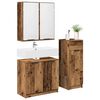 vidaXL Bathroom Furniture Set with Door 3 pcs Old Wood Engineered Wood