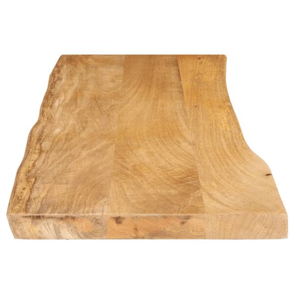 vidaXL Table Top 140x40x2.5 cm Live Edge Solid Wood Mango