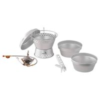 Easy Camp Camping Cooker & Stove Set Storm Silver