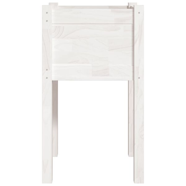 vidaXL Garden Planter White 40x40x70 cm Solid Pinewood