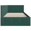 vidaXL Corner Bed Frame with Headboard Dark green 90 x 190 cm Velvet
