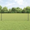 vidaXL Fence with Post Grey 0.5 x 25 m Steel