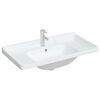 vidaXL Bathroom Sink White 91.5x48x23 cm Rectangular Ceramic