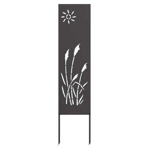 vidaXL Garden Privacy Screen Black 32 x 140 cm Cold-rolled steel