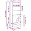 vidaXL Highboard Old Wood 69.5 x 32.5 x 180 cm Engineered Wood