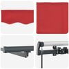vidaXL Retractable Awning Manual Red 400 x 300 cm Fabric