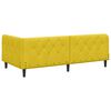 vidaXL Corner Bed Frame with Headboard Yellow 100 x 200 cm Velvet