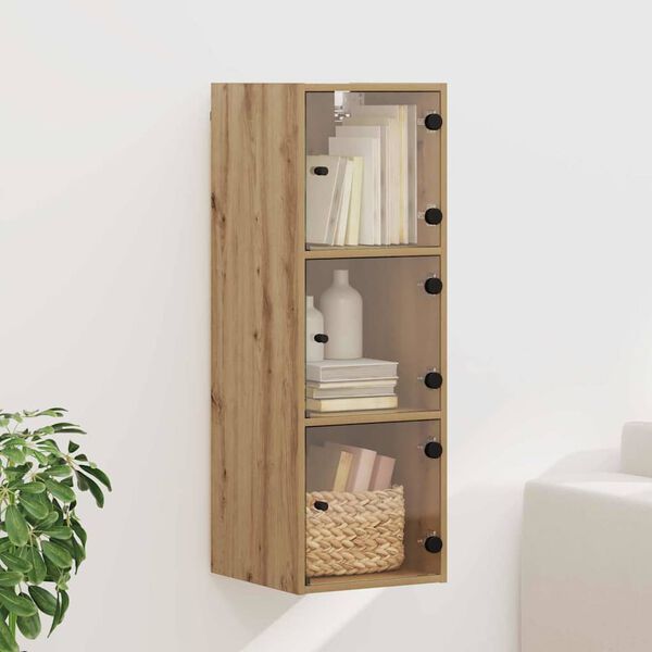 vidaXL Wall Cabinet Artisan Oak 35 x 37 x 102 cm Engineered Wood