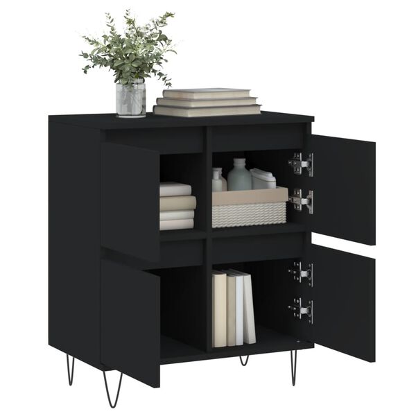 vidaXL Sideboard Black 60x35x70 cm Engineered Wood