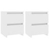 vidaXL Bedside Cabinets 2 pcs White 30x30x40 cm Engineered Wood