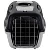 vidaXL Pet Carrier Grey and Black 61x40x38 cm PP
