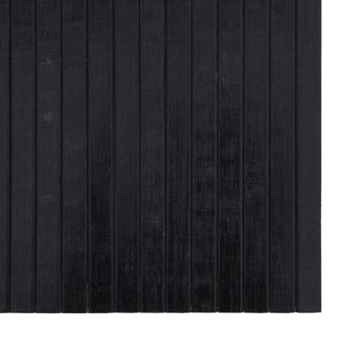 vidaXL Rug Rectangular Black 100x300 cm Bamboo