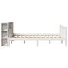 vidaXL Bookcase Bed without Mattress White 135x190 cm Double Solid Wood Pine