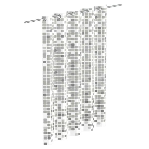 EISL Shower Curtain with Grey Mosaic 200x180x0.2 cm
