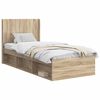 vidaXL Bed Frame with Storage and Headboard Sonoma Oak 75 x 190 cm