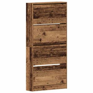 vidaXL Shoe Cabinet 80 x 21 x 163.5 cm Engineered Wood Old Wood