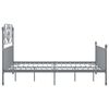 vidaXL Bed Frame without Mattress Grey Metal 140x200 cm