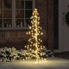 vidaXL Christmas Tree with 160 LEDs Warm White 150 cm PET