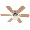 vidaXL Ornate Ceiling Fan with Light 82 cm Light Brown