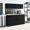 vidaXL Garage Wall Cabinet Black Engineered Wood