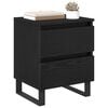 vidaXL Bedside Cabinet Black Oak 40 x 35 x 50 cm Engineered Wood