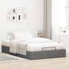 vidaXL Ottoman Bed Frame without Mattress Dark Grey Double Fabric